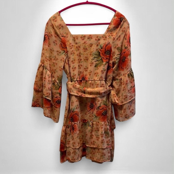 Size 10 l Floral Mini Dress - Picture 2 of 4